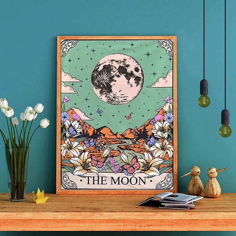 Tiwabb 3 Pack Tarot Cards Stamped Cross Stitch Kits - Sun Moon Stars Embroidery Kits for Beginners Adults,11 CT Patterns Dimensions Counted Cross Stitch Kits Arts Craft Kits 12 x 16 inch - Image 3